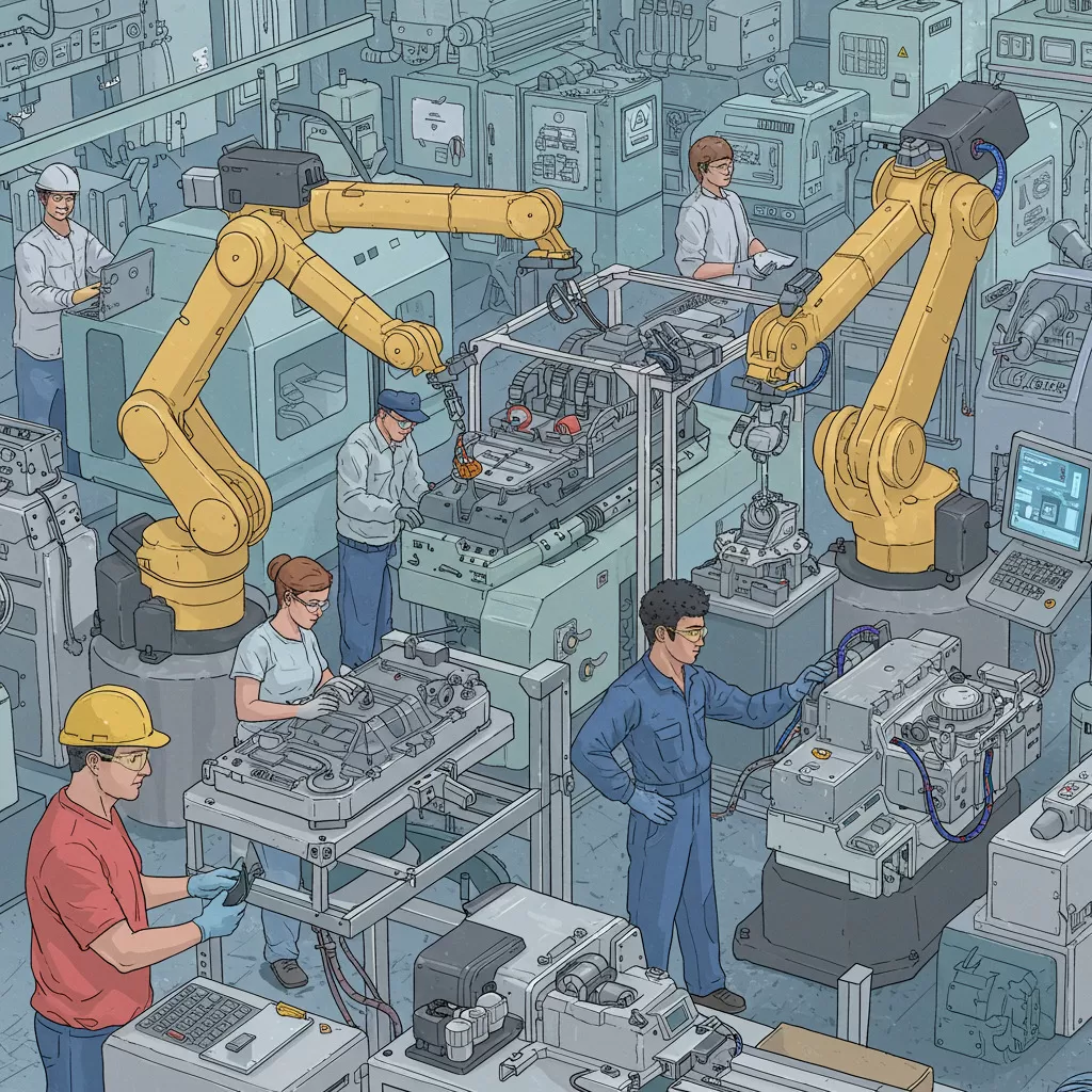Kollaboration zwischen Mensch und Maschine in der Produktion